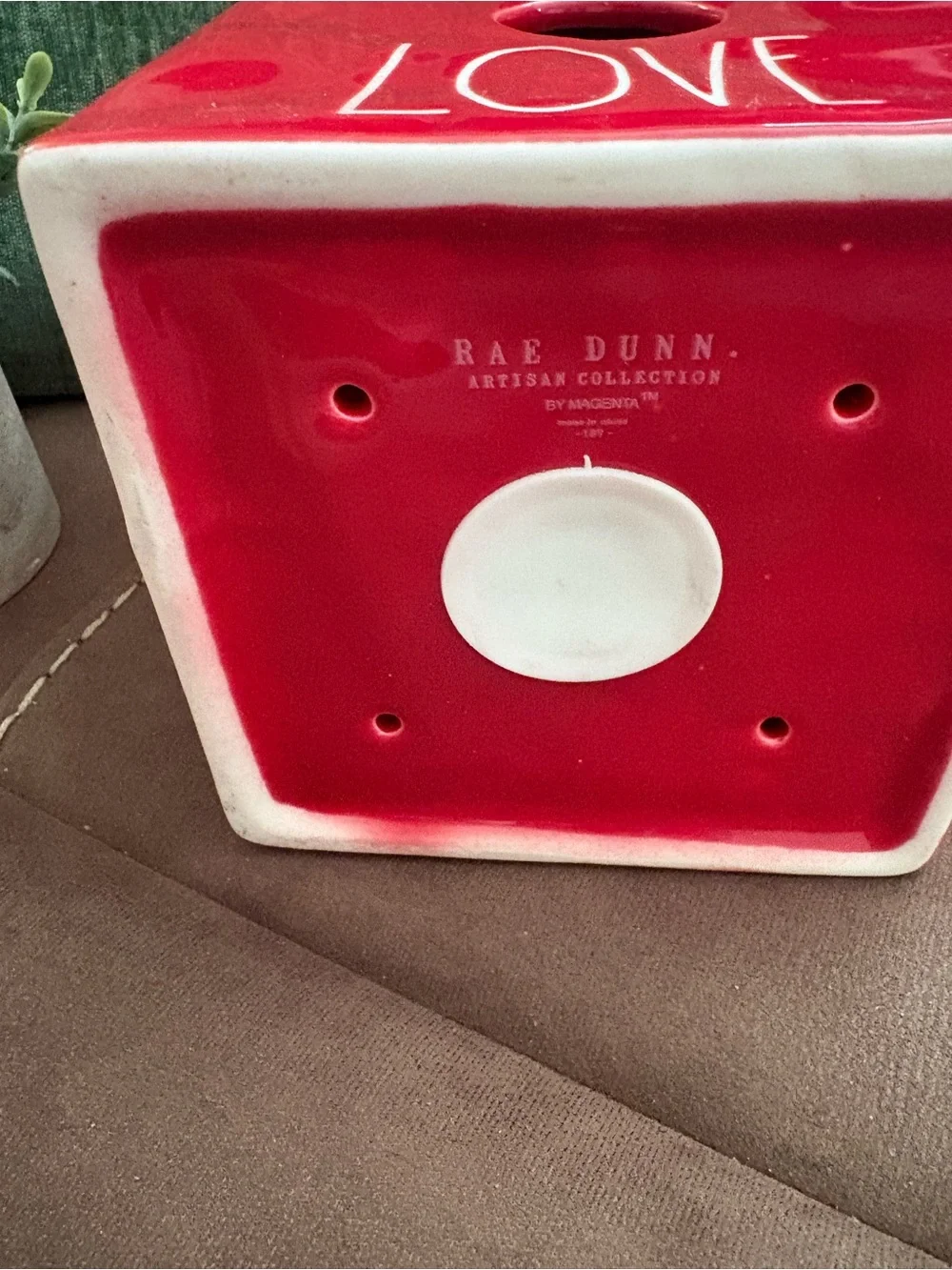 Gorgeous Rae Dunn Red LOVE Ceramic House Lantern/Bird House